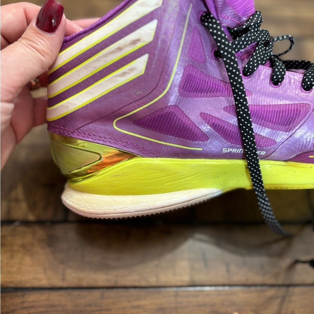 Adidas Men's Purple Athletic Shoes with Black Accents - Picture 7 of 8